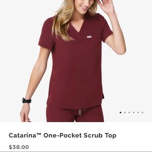 Figs Catarina one-pocket scrub top and Zamora jogger scrub pants